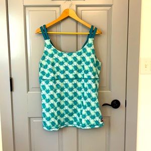 Athletic top with built in bra